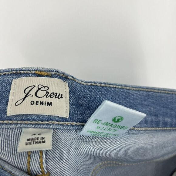 J Crew Jeans Size 28 Womens Blue 9" High Rise Toothpick Raw Hem Hamden Wash - Picture 8 of 12
